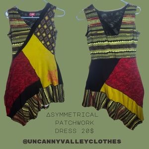 COLINE PATCHWORK DRESS Size M